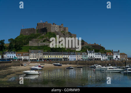 Forteresse médiévale du château de Mont Orgueil, Jersey, Channel Islands Banque D'Images