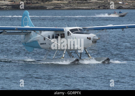 Harbour Air Float plane sur le point de partir pour l'embarcadère de Nanaimo Vancouver BC Canada. 10 747 SCO. Banque D'Images