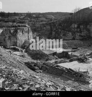 Carrière de Solnhofen, 1960 Banque D'Images