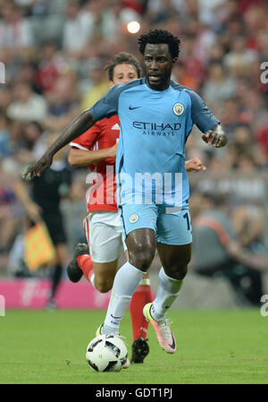 Munich, Allemagne. 20 juillet, 2016. Manchester Wilfried Bony en action lors d'un match amical de football entre le FC Bayern Munich et Manchester City à l'Allianz Arena de Munich, Allemagne, 20 juillet 2016. Photo : Andreas Gebert/dpa/Alamy Live News Banque D'Images