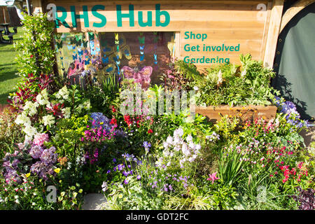 Tatton Park, Londres, UK. 21 juillet, 2016. Le Tatton Park RHS Flower Show, le plus grand événement du nord jardin tenue dans le magnifique parc de 1 000 acres du Cheshire deer park. Pendant près d'une décennie le parc Tatton a offert aux jeunes designers l'occasion incomparable de conception & Construction montrent un modèle afin d'aider à lancer leurs carrières en horticulture. Des centaines d'exposants montreront leurs conceptions de jardin et accessoires pour le millier de visiteurs attendus au cours de l'événement. Credit : Cernan Elias/Alamy Live News Banque D'Images