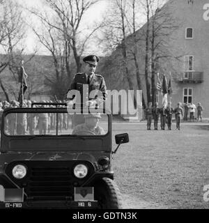 Parade militaire américaine à Augsbourg, 1971 Banque D'Images