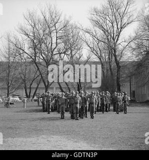 Parade militaire américaine à Augsbourg, 1971 Banque D'Images