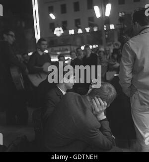 Musique de rue à Berlin, 1964 Banque D'Images