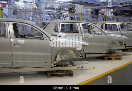 L'usine Volkswagen de Wolfsburg Banque D'Images