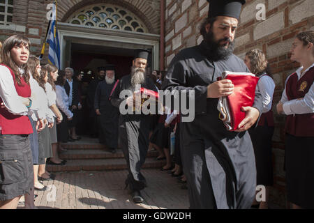 Extérieur de l'église de Saint Demetrius (Hagios Demetrios) Banque D'Images