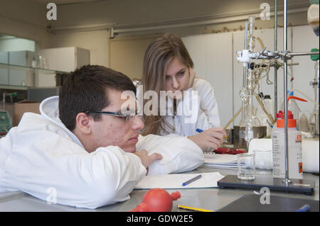 L'enseignement en laboratoire de chimie physique, Université Aristote de Thessalonique Banque D'Images