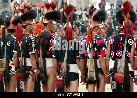 L'image de tribus Naga Chang à Hornbill festival, Nagaland, Inde Banque D'Images