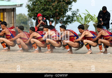 L'image de l'Ao à Tribu Hornbill Festival, Nagaland, Inde Banque D'Images