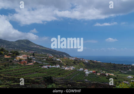 Belle vue sur le côté est de La Palma, Îles Canaries, Espagne Banque D'Images