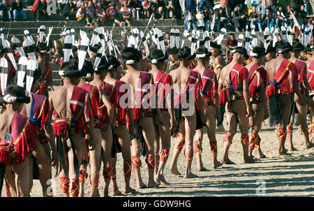 L'image de l'Ao à Tribu Hornbill Festival, Nagaland, Inde Banque D'Images