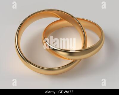 Les anneaux de mariage rejoint Illustration de Vecteur