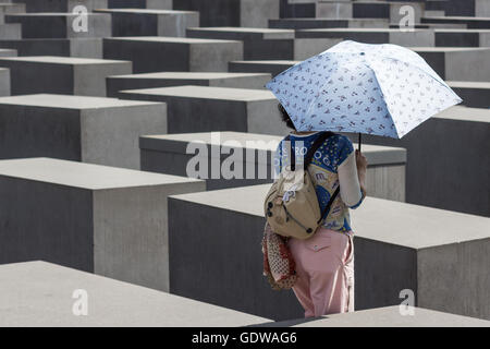 Le Mémorial aux Juifs assassinés d'Europe, également connu comme le mémorial de l'Holocauste à Berlin. Banque D'Images