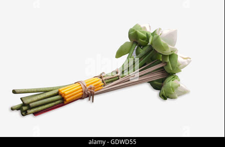 Fleur pour cérémonie religieuse bouddhiste . Banque D'Images