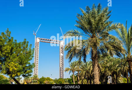 Châssis de Dubaï en construction vu de Zabeel Park Banque D'Images