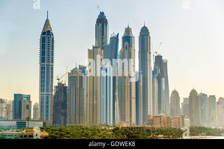 Vue sur le quartier de Jumeirah à Dubai, UAE Banque D'Images