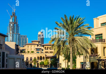 Bâtiments sur l'île de la vieille ville de Dubaï, aux Émirats arabes unis Banque D'Images