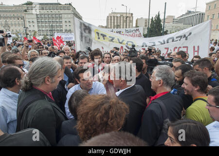 Tsipras et Riexinger Banque D'Images