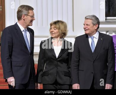 L'arrivée du Président fédéral Joachim Gauck au château de Bellevue Banque D'Images