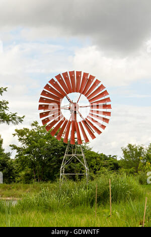 Moulin Rouge on meadow Banque D'Images