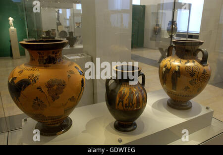 'L'exposition ''Le boxeur romain'' dans l'Altes Museum' Banque D'Images