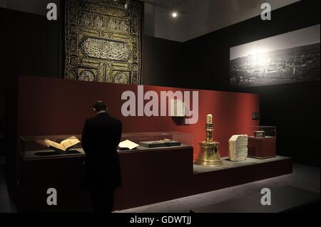 Routes d'Arabie. Les trésors archéologiques de l'Arabie saoudite, une exposition dans le Musée de Pergame Banque D'Images