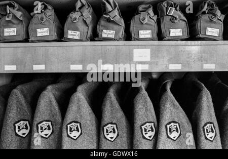 Sur la zone d'entraînement militaire des Forces armées de la CEI à Alterngrabow Banque D'Images