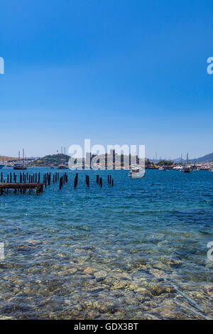 Détail du port de Bodrum, Turquie Banque D'Images