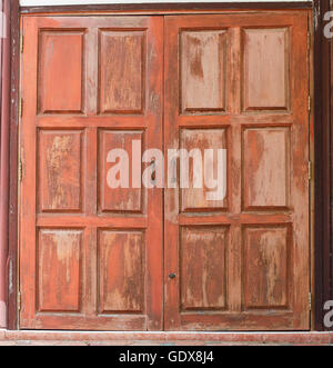 Fenêtres en bois ancien Banque D'Images