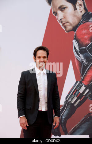 L'acteur Paul Rudd assiste à la première européenne de Marvel's 'Ant-Man' à l'Odeon Leicester Square, Londres Banque D'Images