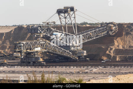 La mine à ciel ouvert Welzow poursuivi de Vattenfall Banque D'Images