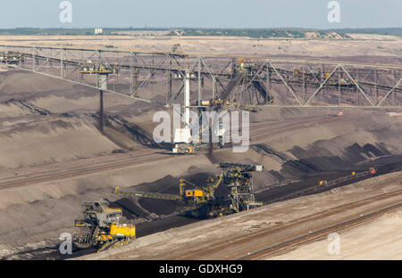 La mine à ciel ouvert Welzow poursuivi de Vattenfall Banque D'Images