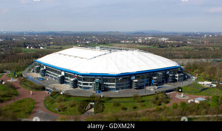 Vue aérienne de la Veltins Arena à Gelsenkirchen Banque D'Images