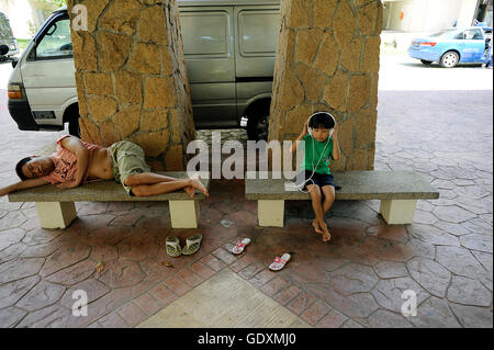 La sieste à Ang Mo Kio Banque D'Images