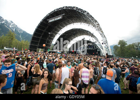 La côte basse Scène. Concert des amateurs au Festival de musique de Pemberton. Pemberton, BC Canada Banque D'Images