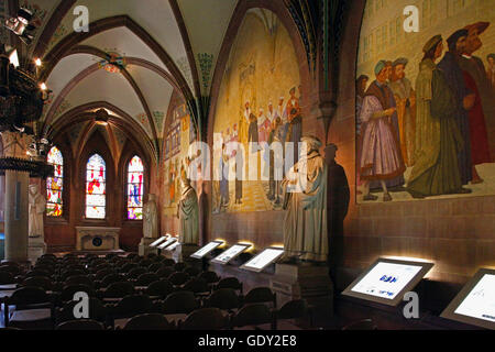Géographie / voyage, Allemagne, Bade-Wurtemberg, Bretten, museum / Musées, Melanchthon chambre, vue de l'intérieur, Memorial Hall de statues des réformateurs, la peinture murale, Additional-Rights Clearance-Info-Not-Available- Banque D'Images