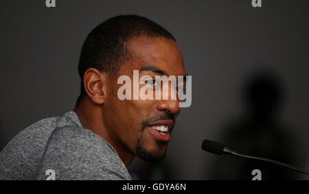 Christian Taylor parle au cours de la conférence de presse à l'hôtel Grange Tower Bridge Hotel, Londres. ASSOCIATION DE PRESSE Photo. Photo date : Jeudi 21 Juillet, 2016. Voir l'histoire de Londres. ATHLÉTISME PA Crédit photo doit se lire : Steven Paston/PA Wire. Banque D'Images