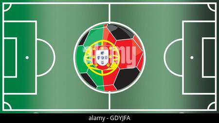 Portugal terrain de football Illustration de Vecteur