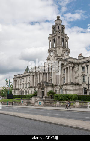 Hôtel de ville de Stockport un impressionnant bâtiment en pierre de Portland dans cette ville dans le nord-ouest de l'Angleterre. Banque D'Images