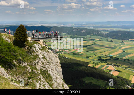 Naturpark Hohe Wand : Hohe Wand view from 'Skywalk' pour Neue Welt, Autriche, Niederösterreich, Autriche, Wiener Alpen, Alpes Banque D'Images