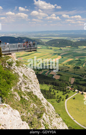 Naturpark Hohe Wand : Hohe Wand view from 'Skywalk' pour Neue Welt, Autriche, Niederösterreich, Autriche, Wiener Alpen, Alpes Banque D'Images