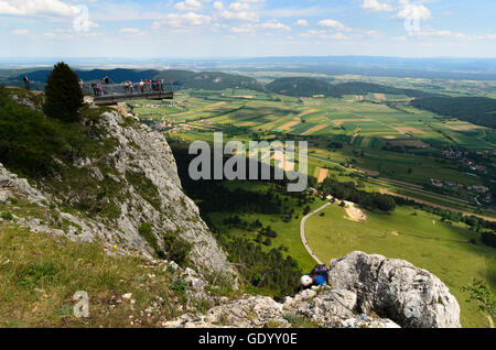 Naturpark Hohe Wand : Hohe Wand view from 'Skywalk' pour Neue Welt, Autriche, Niederösterreich, Autriche, Wiener Alpen, Alpes Banque D'Images