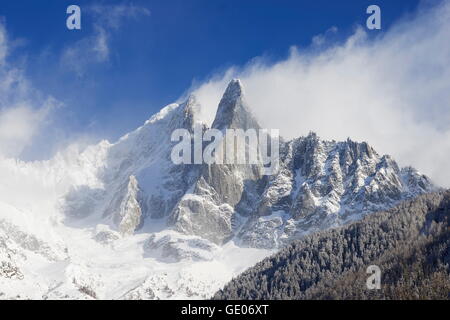 Géographie / voyages, la France, l'aiguille verte (la NT 4124m) et l'aiguille du Dru (3754m), Chamonix, Additional-Rights Clearance-Info-Not-Available- Banque D'Images