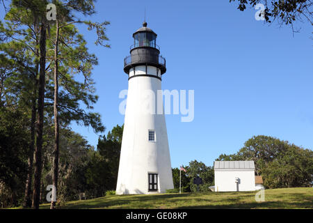 Géographie / voyages, USA, Floride, Amelia Island Amelia Island, phare, construit 1820, vue extérieure, Additional-Rights Clearance-Info-Not-Available- Banque D'Images