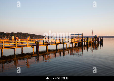 Géographie / voyage, Allemagne, Bavière, Ammersee (Lac Ammer), Ostfildern, embarcadère, Additional-Rights Clearance-Info-Not-Available- Banque D'Images