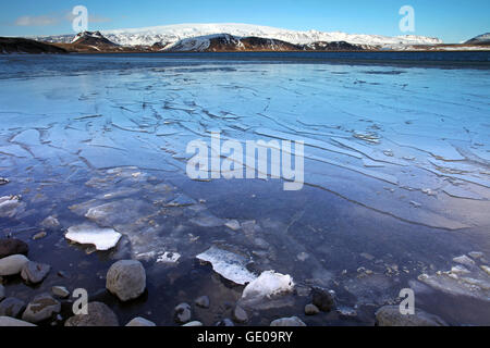 Géographie / billet, l'Islande, du sud de l'Islande, Dyrholaey, sur la glace, près de Myrdalsjökull Dyrholaos, Additional-Rights Clearance-Info-Vik-Not-Available Banque D'Images