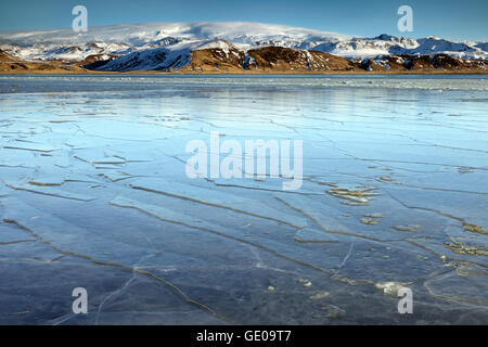 Géographie / billet, l'Islande, du sud de l'Islande, Dyrholaey, sur la glace, près de Myrdalsjökull Dyrholaos, Additional-Rights Clearance-Info-Vik-Not-Available Banque D'Images