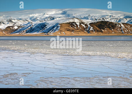 Géographie / billet, l'Islande, du sud de l'Islande, Dyrholaey, sur la glace, près de Myrdalsjökull Dyrholaos, Additional-Rights Clearance-Info-Vik-Not-Available Banque D'Images