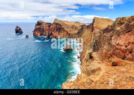 La Ponta de Sao Lourenço, la partie la plus orientale de l'île de Madère, Portugal Banque D'Images
