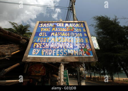 Un massage boutique dans le parc national de Khao Sam Roi Yot sur le Golf de Thaïlande, près de la ville de Hua Hin en Thaïlande. Banque D'Images